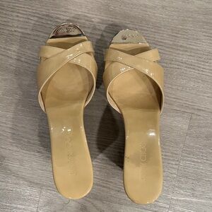 Jimmy Choo Beige Patent Leather Heels
